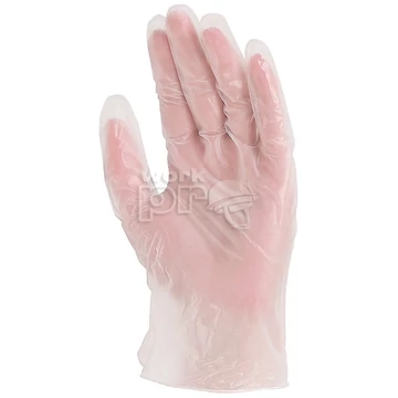 Kesztyű vinyl púderezett (100db/csomag) átlátszó L (9)