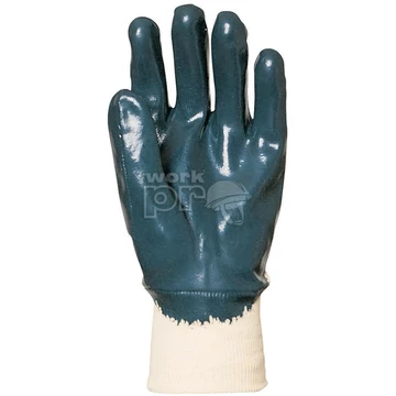 Kesztyű Eurotril ökölcsontig kétszer mártott nitril szellőző hát kék 8