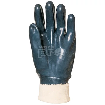 Kesztyű Eurotril kétszer kézháton mártott nitril gumis kék 8