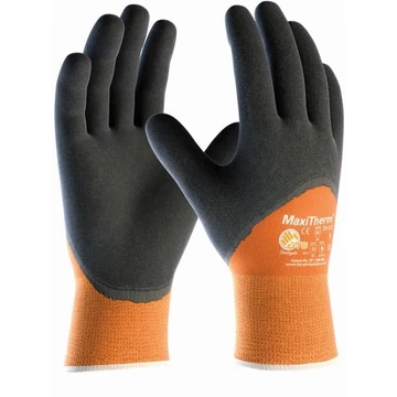 Kesztyű ATG (30-202) Thermal latex 3/4 mártott orange/black 11
