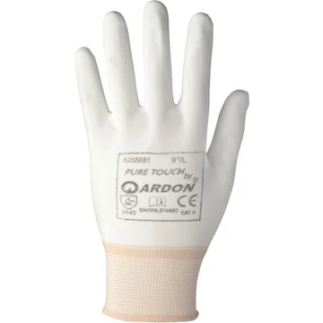 Kesztyű Pure Touch nylon PU mártott white 09