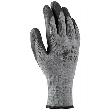 Kesztyű Dick Basic kötött latex bevonattal black 08