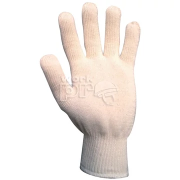 Kesztyű vastag bélelt dupla pamutkesztyű kötött rugalmas mandzsettával fehér 8