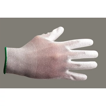 Kesztyű ESD tenyér bevont szürke L