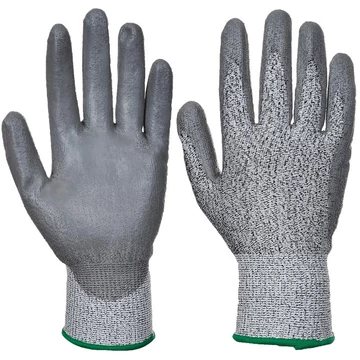 Kesztyű Cut 5 PU Palm vágásbiztos szürke XXL