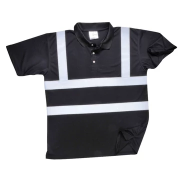 Póló Iona fényvisszaverő csíkkal fekete L