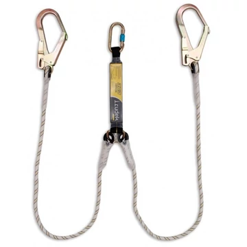 Energiaelnyelő Irudek 363 + 2 acél karabiner, fekete/sárga, 180cm