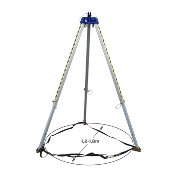 Mentőállvány Irudek Trip 1 2 rögzítőgyűrűvel, szürke, 1,8m