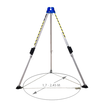 Mentőállvány Irudek Trip 4 2 rögzítőgyűrűvel, szürke, 2,45m