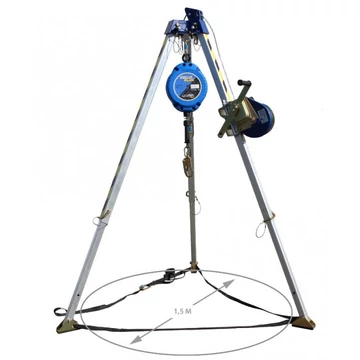 Mentőállvány Irudek Trip 10 3 lábú állvány, szürke, 7,5m