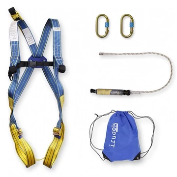 Heveder szett Irudek Apeninos light 2 plus + 981 karabiner 361 energiaelnyelő, kék/sárga, S-M