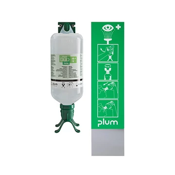 Plum DUO szemkimosó állomás, 1000mL Plum DUO szemkimosó + falitartó + piktogram