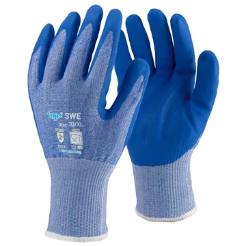 TOP SWE vágásbiztos kesztyű nitril mikrohabos tenyérrel