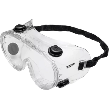 Védőszemüveg saválló állítható gumipánt TOP FLY (SC-423), víztiszta