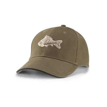 Sapka (ponty hímzéssel) khaki/fekete