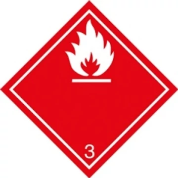 Tábla ADR 003001 250x250 (3 osztályú veszélyes, gyúlékony, folyékony anyagok)