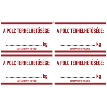 A POLC TERHELHETŐSÉGE: … KG, vinil öntapadó, 100x60