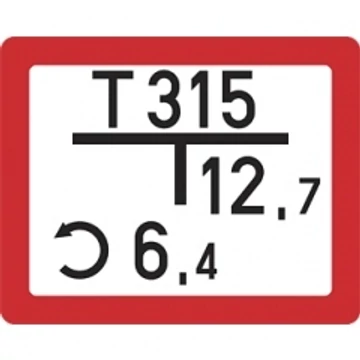 Sorozattábla, Tűzcsapjelző tábla, Horganyzott lemez, 250x200