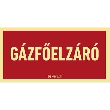 GÁZFŐELZÁRÓ, Utánvilágító PVC, 300x150