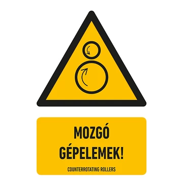 MOZGÓ GÉPELEMEK!, vinil öntapadó, 160x250