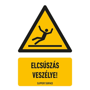 ELCSÚSZÁS VESZÉLYE!, PVC 1 mm, 160x250