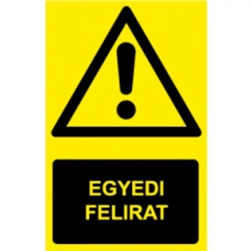 Tábla PVC, Egyedi feliratú, Általános veszély, piktogrammal Klórgáz veszély, 160x250