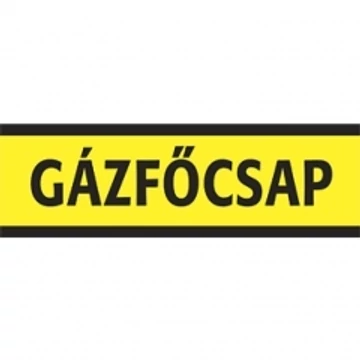 Sorozattábla, "Gázfőcsap", PVC, 250x80