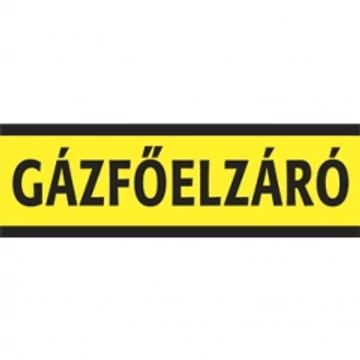 Sorozattábla, GÁZFŐELZÁRÓ, PVC