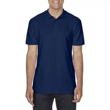 Póló (Gildan Softstyle) galléros férfi (100%pamut 177g/m2) navy, L