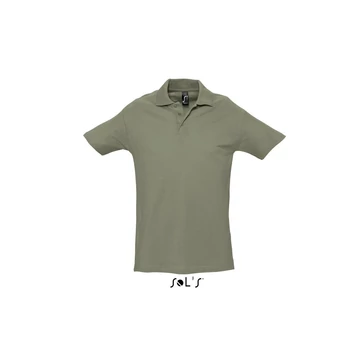 Póló Sols Spring II galléros férfi (100%pamut 210g/m2) khaki, 2XL