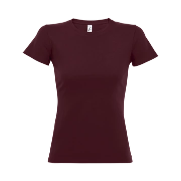 Póló Sols Imperial női kerek nyakrész női, burgundy, XL
