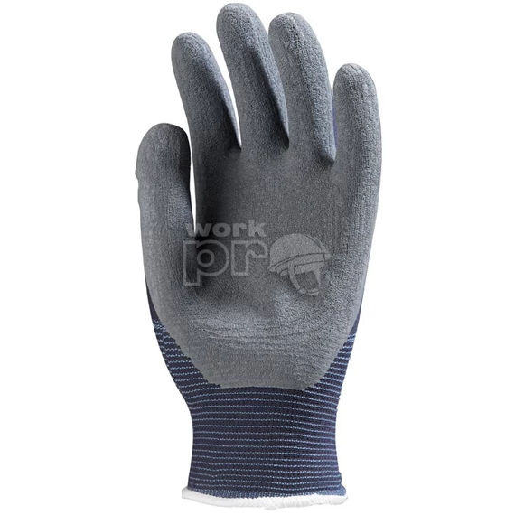 Kesztyű poliamid érdesítetett latex tenyérrel szürke 7