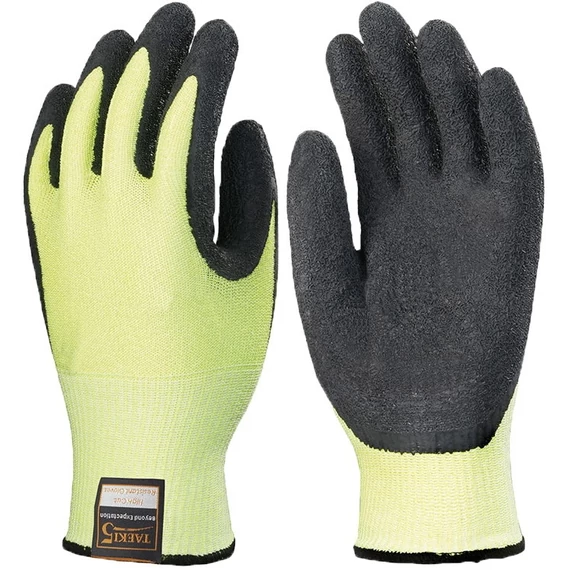 Kesztyű 10-es szinten vágásálló vágásbiztos sárga/fekete 8