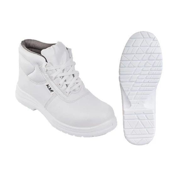 Bakancs Alba S2 acélkaplis csúszásbiztos antisztatikus fehér 37