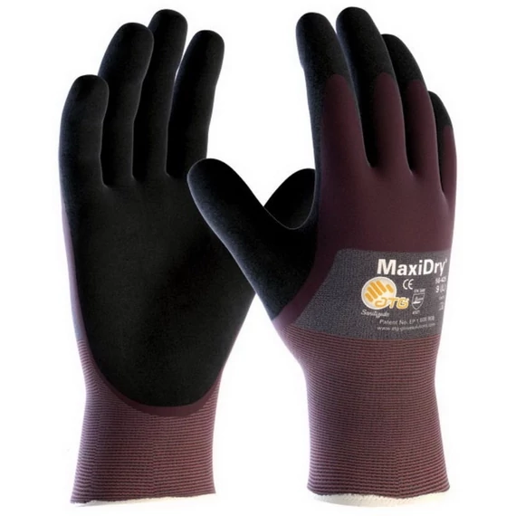 Kesztyű ATG (56-425) Maxidry tenyér mártott szerelő olajálló purple/black 07