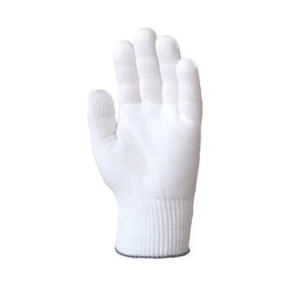 Kesztyű elasztikus kézre simuló háromszálas kötött vékony poliamid fehér 7