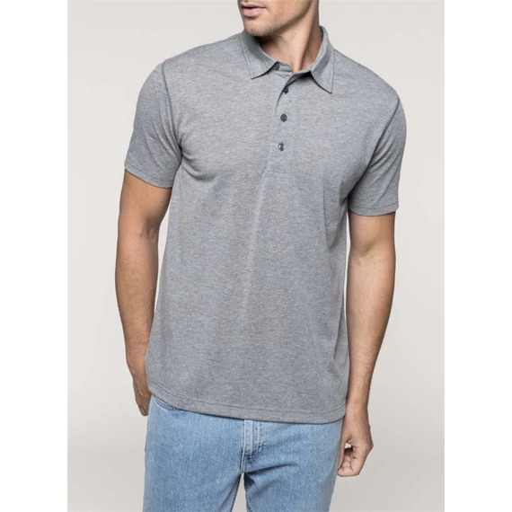 Póló Kariban galléros férfi (100%pamut 180g/m2) navy, S