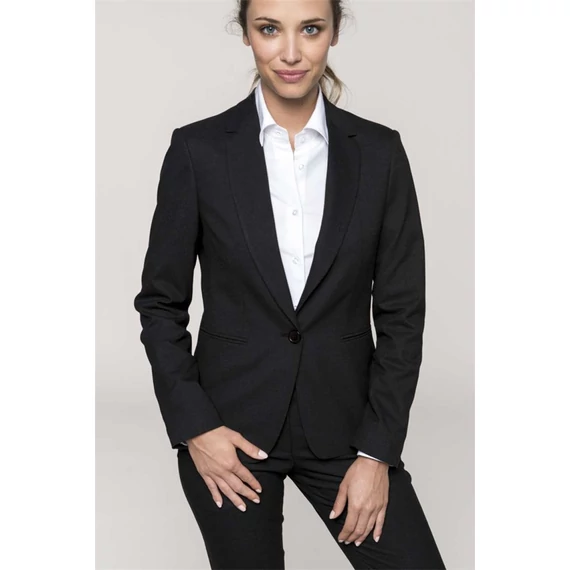 Zakó Kariban női 1 gombos női (64%poliészter 34%viszkóz 2%elasztán) black, 40