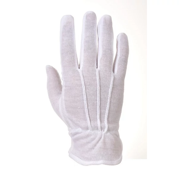 Kesztyű Mikropontozott 100%pamut kockás PVC pontozással fehér XL