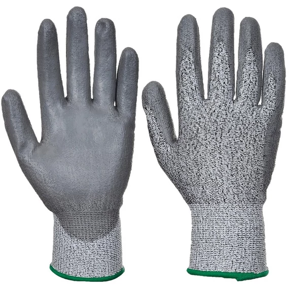 Kesztyű Cut 5 PU Palm vágásbiztos szürke XXL