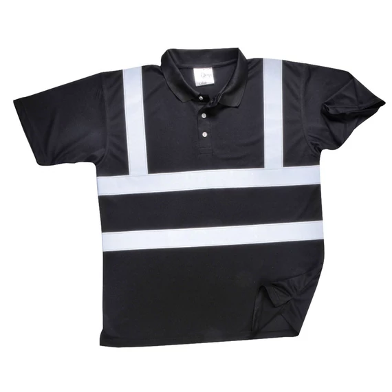 Póló Iona fényvisszaverő csíkkal fekete L