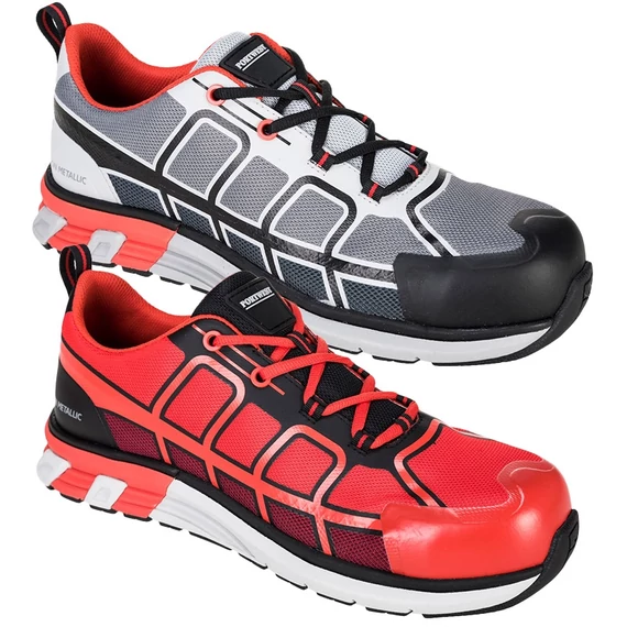 Cipő OlymFlex Barcelona S1P trainer kompozit piros/fekete 37