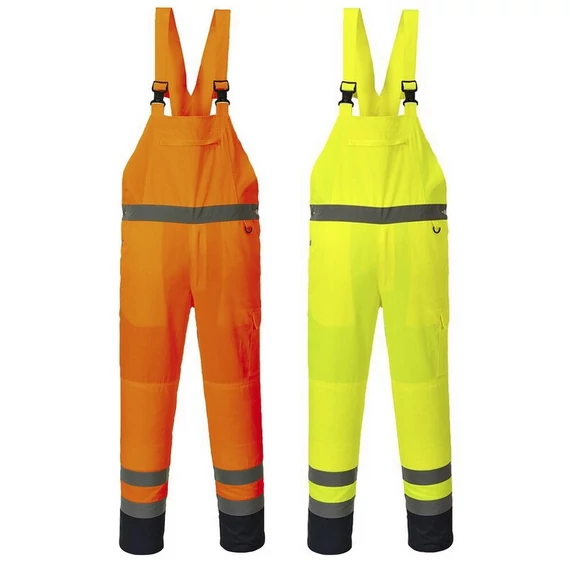 Nadrág melles Hi-Vis kontraszt dupla varrás 8 zseb sárga L