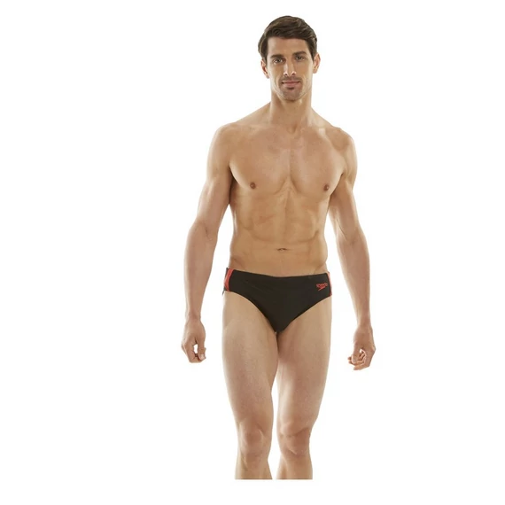 Úszónadrág, Speedo, LOGO CURVE 7CM BRF AM BLACK/PINK