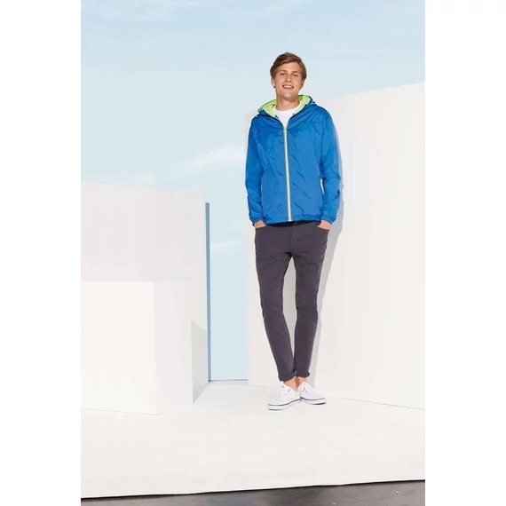 Széldzseki Sols Skate unisex bélelt unisex, neon lime/royal blue, L