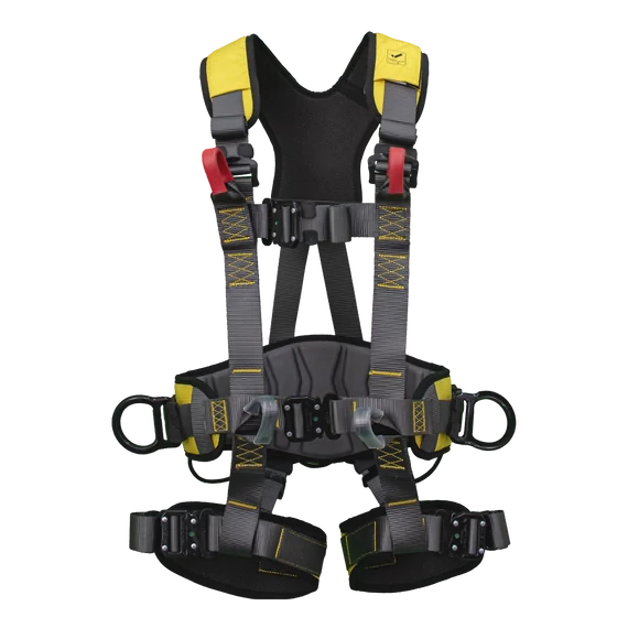 Heveder Irudek Expert Pro 500 hátsó rögzítési ponttal, fekete/sárga, S-M