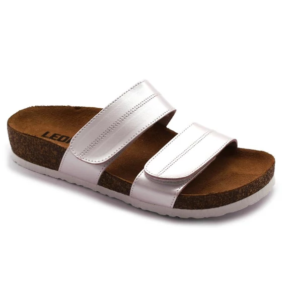 Papucs 4000 Leon Comfort női bőr, perla, 39