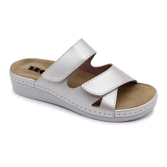 Papucs 5011 Leon Comfort női bőr, perla, 36