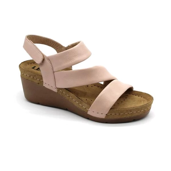 Szandál 1020 Leon Comfort női bőr, púder, 37