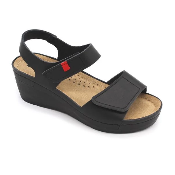 Szandál 1080 Leon Comfort női bőr, fekete, 36